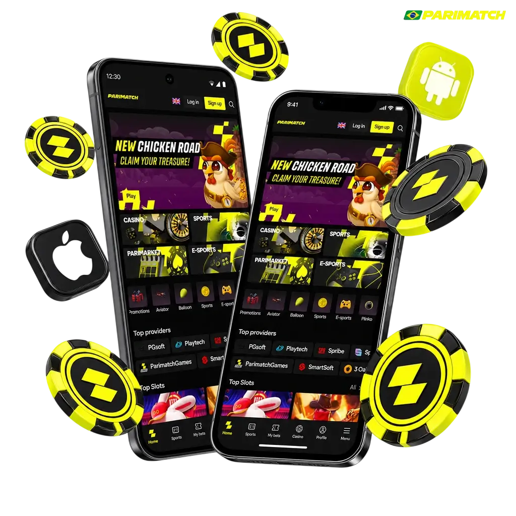 Aplicativo Parimatch para Android e iOS com bônus de 400% até R$4.000 para novos jogadores no Brasil