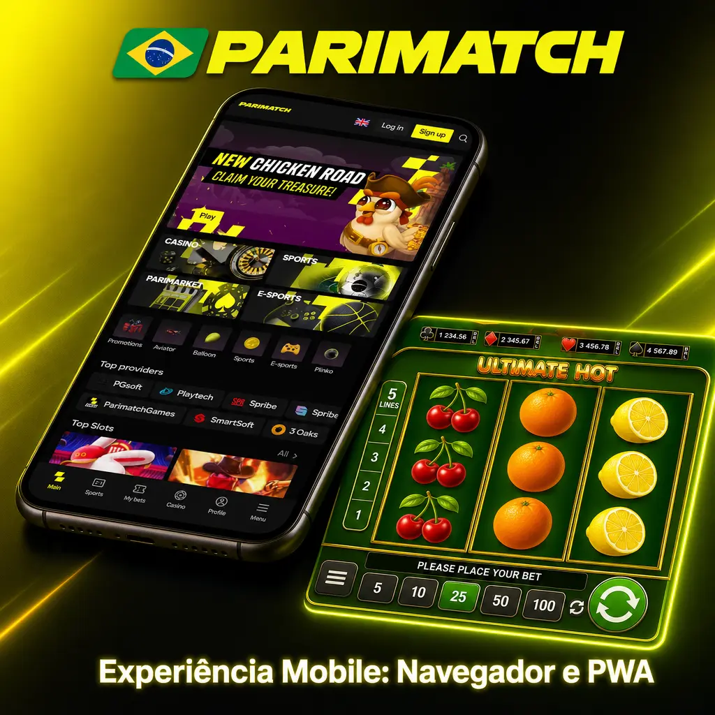 Parimatch PWA vs navegador mobile: desempenho superior em conexões instáveis para Android e iOS