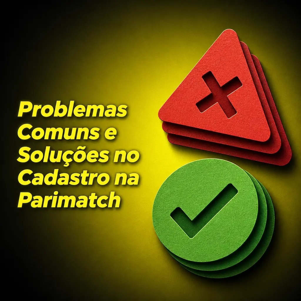 Tabela de problemas comuns no cadastro Parimatch com soluções para SMS, CPF, e-mail e documentos
