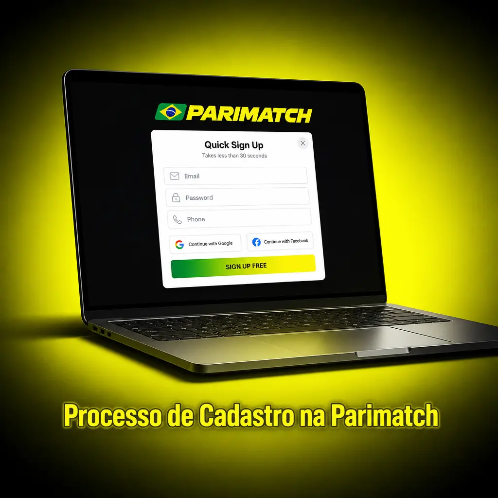Passo a passo do processo de cadastro na Parimatch para criar conta e ativar bônus de boas-vindas